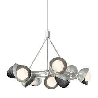 Hubbardton Forge - 131068-SKT-MULT-85-89-GG0711 - Brooklyn 9-Light Double Shade Ring Pendant - Brooklyn - Sterling