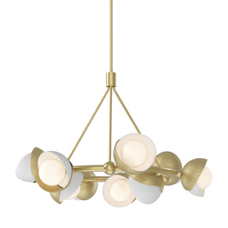 Hubbardton Forge - 131068-SKT-MULT-86-02-GG0711 - Brooklyn 9-Light Double Shade Ring Pendant - Brooklyn - Modern Brass