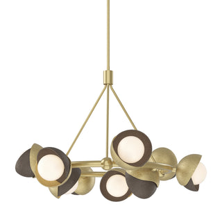 Hubbardton Forge - 131068-SKT-MULT-86-05-GG0711 - Brooklyn 9-Light Double Shade Ring Pendant - Brooklyn - Modern Brass