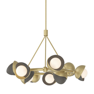 Hubbardton Forge - 131068-SKT-MULT-86-07-GG0711 - Brooklyn 9-Light Double Shade Ring Pendant - Brooklyn - Modern Brass