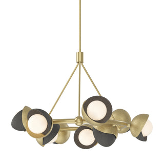 Hubbardton Forge - 131068-SKT-MULT-86-20-GG0711 - Brooklyn 9-Light Double Shade Ring Pendant - Brooklyn - Modern Brass