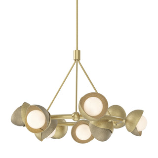 Hubbardton Forge - 131068-SKT-MULT-86-84-GG0711 - Brooklyn 9-Light Double Shade Ring Pendant - Brooklyn - Modern Brass