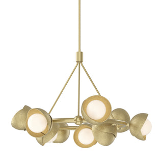 Hubbardton Forge - 131068-SKT-MULT-86-86-GG0711 - Brooklyn 9-Light Double Shade Ring Pendant - Brooklyn - Modern Brass