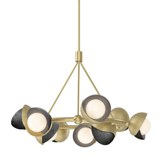 Hubbardton Forge - 131068-SKT-MULT-86-89-GG0711 - Brooklyn 9-Light Double Shade Ring Pendant - Brooklyn - Modern Brass