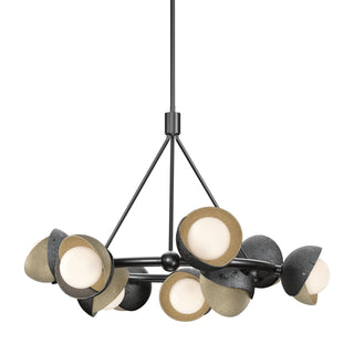 Hubbardton Forge - 131068-SKT-MULT-89-84-GG0711 - Brooklyn 9-Light Double Shade Ring Pendant - Brooklyn - Ink