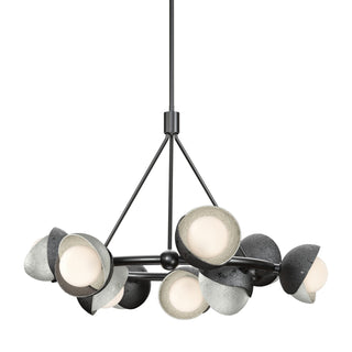 Hubbardton Forge - 131068-SKT-MULT-89-85-GG0711 - Brooklyn 9-Light Double Shade Ring Pendant - Brooklyn - Ink