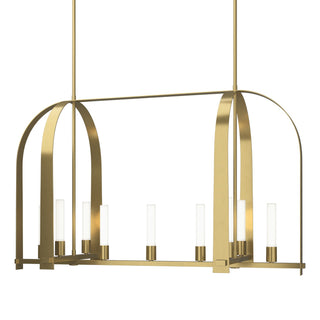 Hubbardton Forge - 131075-SKT-MULT-86-FD0462 - Triomphe 9-Light Linear Pendant - Triomphe - Modern Brass