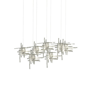 Hubbardton Forge - 131095-SKT-LONG-85-II0728 - Tura 7-Light Seeded Glass Pendant - Tura - Sterling