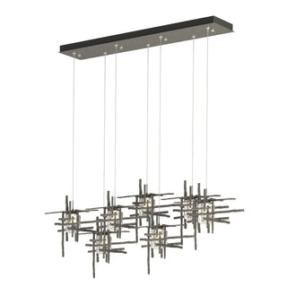 Hubbardton Forge - 131095-SKT-STND-20-II0728 - Tura 7-Light Seeded Glass Pendant - Tura - Natural Iron