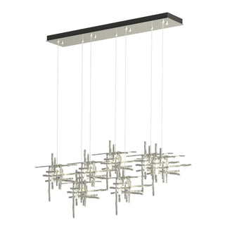 Hubbardton Forge - 131095-SKT-STND-85-II0728 - Tura 7-Light Seeded Glass Pendant - Tura - Sterling