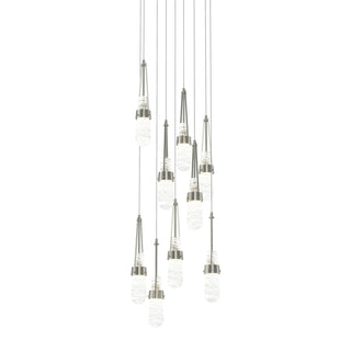 Hubbardton Forge - 131100-SKT-LONG-85-YJ0434 - Link 9-Light Blown Glass Pendant - Link - Sterling