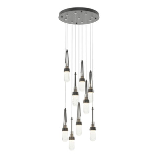 Hubbardton Forge - 131100-SKT-STND-10-YG0434 - Link 9-Light Blown Glass Pendant - Link - Black