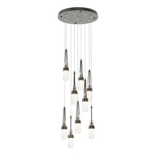 Hubbardton Forge - 131100-SKT-STND-14-YG0434 - Link 9-Light Blown Glass Pendant - Link - Oil Rubbed Bronze