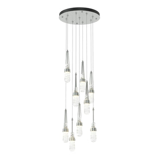 Hubbardton Forge - 131100-SKT-STND-82-YJ0434 - Link 9-Light Blown Glass Pendant - Link - Vintage Platinum