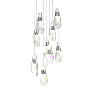 Hubbardton Forge - 131101-SKT-LONG-14-CR - Luma 9-Light Large Crystal Pendant - Luma - Oil Rubbed Bronze