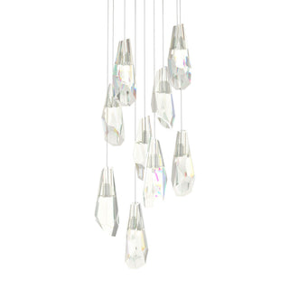 Hubbardton Forge - 131101-SKT-LONG-85-CR - Luma 9-Light Large Crystal Pendant - Luma - Sterling