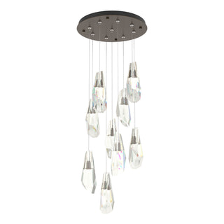 Hubbardton Forge - 131101-SKT-STND-05-CR - Luma 9-Light Large Crystal Pendant - Luma - Bronze