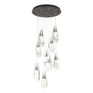 Hubbardton Forge - 131101-SKT-STND-20-CR - Luma 9-Light Large Crystal Pendant - Luma - Natural Iron