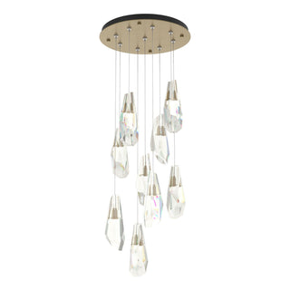 Hubbardton Forge - 131101-SKT-STND-84-CR - Luma 9-Light Large Crystal Pendant - Luma - Soft Gold