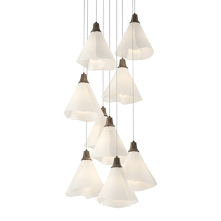 Hubbardton Forge - 131102-SKT-LONG-05-SH1987 - Mobius 9-Light Pendant - Mobius - Bronze