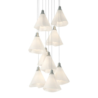 Hubbardton Forge - 131102-SKT-LONG-82-SH1987 - Mobius 9-Light Pendant - Mobius - Vintage Platinum
