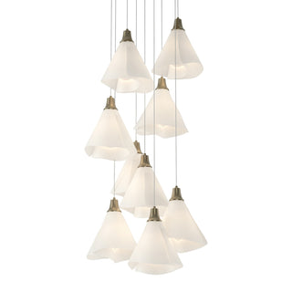 Hubbardton Forge - 131102-SKT-LONG-84-SH1987 - Mobius 9-Light Pendant - Mobius - Soft Gold