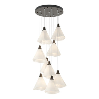 Hubbardton Forge - 131102-SKT-STND-14-SH1987 - Mobius 9-Light Pendant - Mobius - Oil Rubbed Bronze