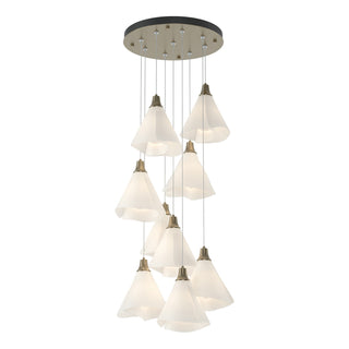 Hubbardton Forge - 131102-SKT-STND-84-SH1987 - Mobius 9-Light Pendant - Mobius - Soft Gold