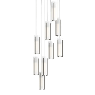 Hubbardton Forge - 131104-SKT-LONG-07-GG0065 - Exos Glass 9-Light Pendant - Exos Glass - Dark Smoke