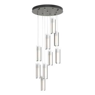 Hubbardton Forge - 131104-SKT-STND-07-GG0065 - Exos Glass 9-Light Pendant - Exos Glass - Dark Smoke