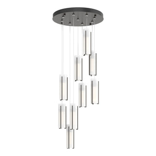 Hubbardton Forge - 131104-SKT-STND-14-GG0065 - Exos Glass 9-Light Pendant - Exos Glass - Oil Rubbed Bronze