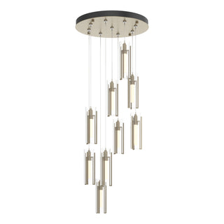 Hubbardton Forge - 131104-SKT-STND-84-ZM0065 - Exos Glass 9-Light Pendant - Exos Glass - Soft Gold