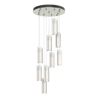 Hubbardton Forge - 131104-SKT-STND-85-GG0065 - Exos Glass 9-Light Pendant - Exos Glass - Sterling