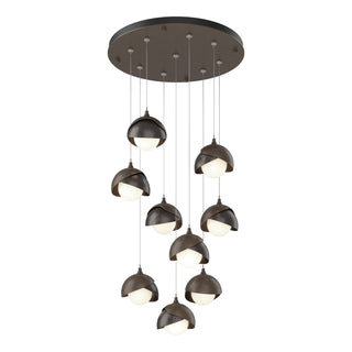 Hubbardton Forge - 131105-SKT-STND-05-14-GG0711 - Brooklyn 9-Light Double Shade Pendant - Brooklyn - Bronze