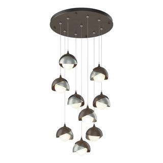 Hubbardton Forge - 131105-SKT-STND-05-82-GG0711 - Brooklyn 9-Light Double Shade Pendant - Brooklyn - Bronze