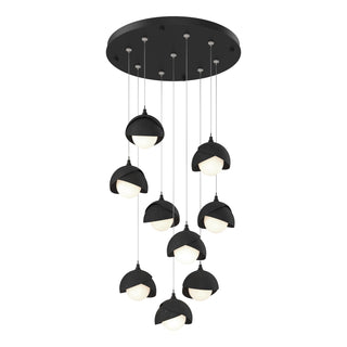 Hubbardton Forge - 131105-SKT-STND-10-10-GG0711 - Brooklyn 9-Light Double Shade Pendant - Brooklyn - Black