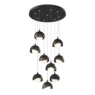 Hubbardton Forge - 131105-SKT-STND-10-14-GG0711 - Brooklyn 9-Light Double Shade Pendant - Brooklyn - Black