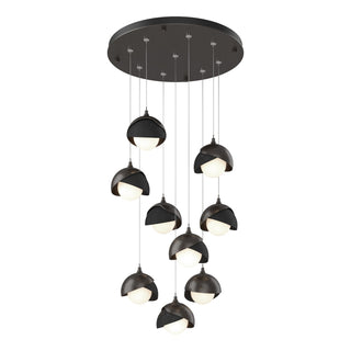 Hubbardton Forge - 131105-SKT-STND-14-10-GG0711 - Brooklyn 9-Light Double Shade Pendant - Brooklyn - Oil Rubbed Bronze