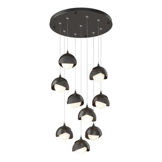 Hubbardton Forge - 131105-SKT-STND-14-20-GG0711 - Brooklyn 9-Light Double Shade Pendant - Brooklyn - Oil Rubbed Bronze