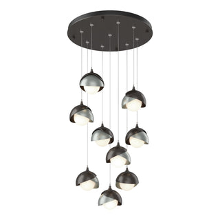 Hubbardton Forge - 131105-SKT-STND-14-82-GG0711 - Brooklyn 9-Light Double Shade Pendant - Brooklyn - Oil Rubbed Bronze