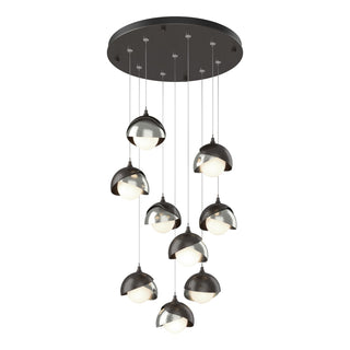 Hubbardton Forge - 131105-SKT-STND-14-85-GG0711 - Brooklyn 9-Light Double Shade Pendant - Brooklyn - Oil Rubbed Bronze
