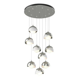 Hubbardton Forge - 131105-SKT-STND-85-02-GG0711 - Brooklyn 9-Light Double Shade Pendant - Brooklyn - Sterling
