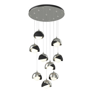 Hubbardton Forge - 131105-SKT-STND-85-10-GG0711 - Brooklyn 9-Light Double Shade Pendant - Brooklyn - Sterling