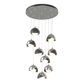 Hubbardton Forge - 131105-SKT-STND-85-20-GG0711 - Brooklyn 9-Light Double Shade Pendant - Brooklyn - Sterling