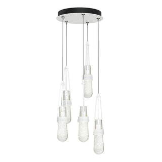 Hubbardton Forge - 131120-SKT-STND-02-YG0434 - Link 5-Light Blown Glass Pendant - Link - White