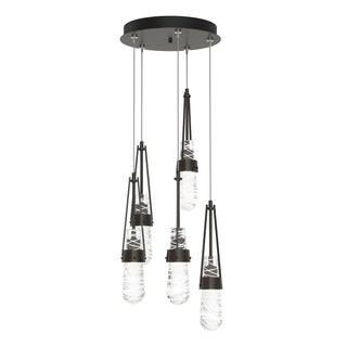 Hubbardton Forge - 131120-SKT-STND-14-YJ0434 - Link 5-Light Blown Glass Pendant - Link - Oil Rubbed Bronze