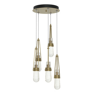 Hubbardton Forge - 131120-SKT-STND-84-YG0434 - Link 5-Light Blown Glass Pendant - Link - Soft Gold