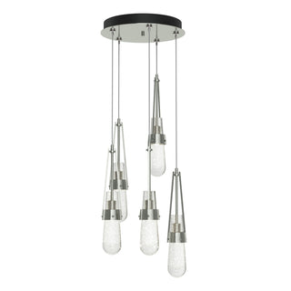 Hubbardton Forge - 131120-SKT-STND-85-YG0434 - Link 5-Light Blown Glass Pendant - Link - Sterling
