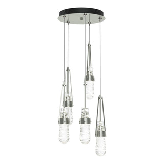 Hubbardton Forge - 131120-SKT-STND-85-YJ0434 - Link 5-Light Blown Glass Pendant - Link - Sterling