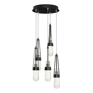Hubbardton Forge - 131120-SKT-STND-89-YG0434 - Link 5-Light Blown Glass Pendant - Link - Ink
